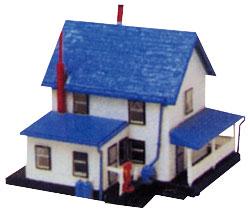 Farm House Built-Up -- N Scale Model Railroad Building -- #45812
