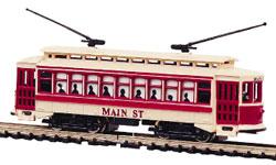 Lighted Brill Trolley Main Street -- N Scale Trolley and Hand Car -- #61090