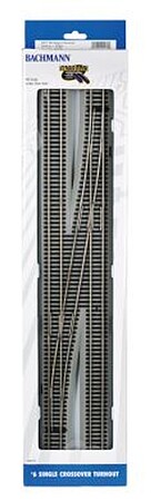 #6 Remote Switch RH N/S E-Z Track -- HO Scale Nickel Silver Model Train Track -- #44576