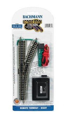 Remote Switch RH N/S E-Z -- N Scale Nickel Silver Model Train Track -- #44862
