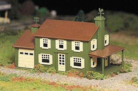 Two Story House Snap Kit -- O Scale Model Railroad Building -- #45622