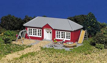 Schoolhouse w/Equipment Built-Up -- N Scale Model Railroad Building -- #45807