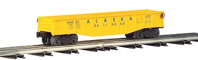 Gondola with 6 Wooden Barrels - Alaska -- O Scale Model Train Freight Car -- #47201