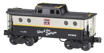 N5C Porthole Caboose - 3-Rail CB&Q -- O Scale Model Train Freight Car -- #47736