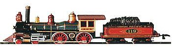 4-4-0 American Union Pacific #119 -- N Scale Model Train Steam Locomotive -- #51151