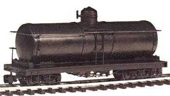 Tank Car Painted, Unlettered (black) -- G Scale Model Train Freight Car -- #93470