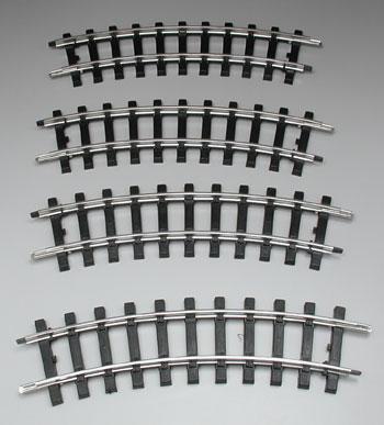 Curved Track (4) -- G Scale Steel Model Train Track -- #94501