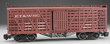 Stock Car w/Metal Wheels - ET&WNC ''Tweetsie'' -- G Scale Model Train Freight Car -- #98120
