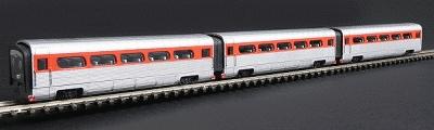 AeroTrain Add-On 3-Car Coach Set Union Pacific 1957 -- N Scale Model Train Passenger Set -- #8774