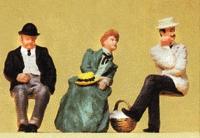 Seated Passengers -- Model Railroad Figures -- G Scale -- #45055